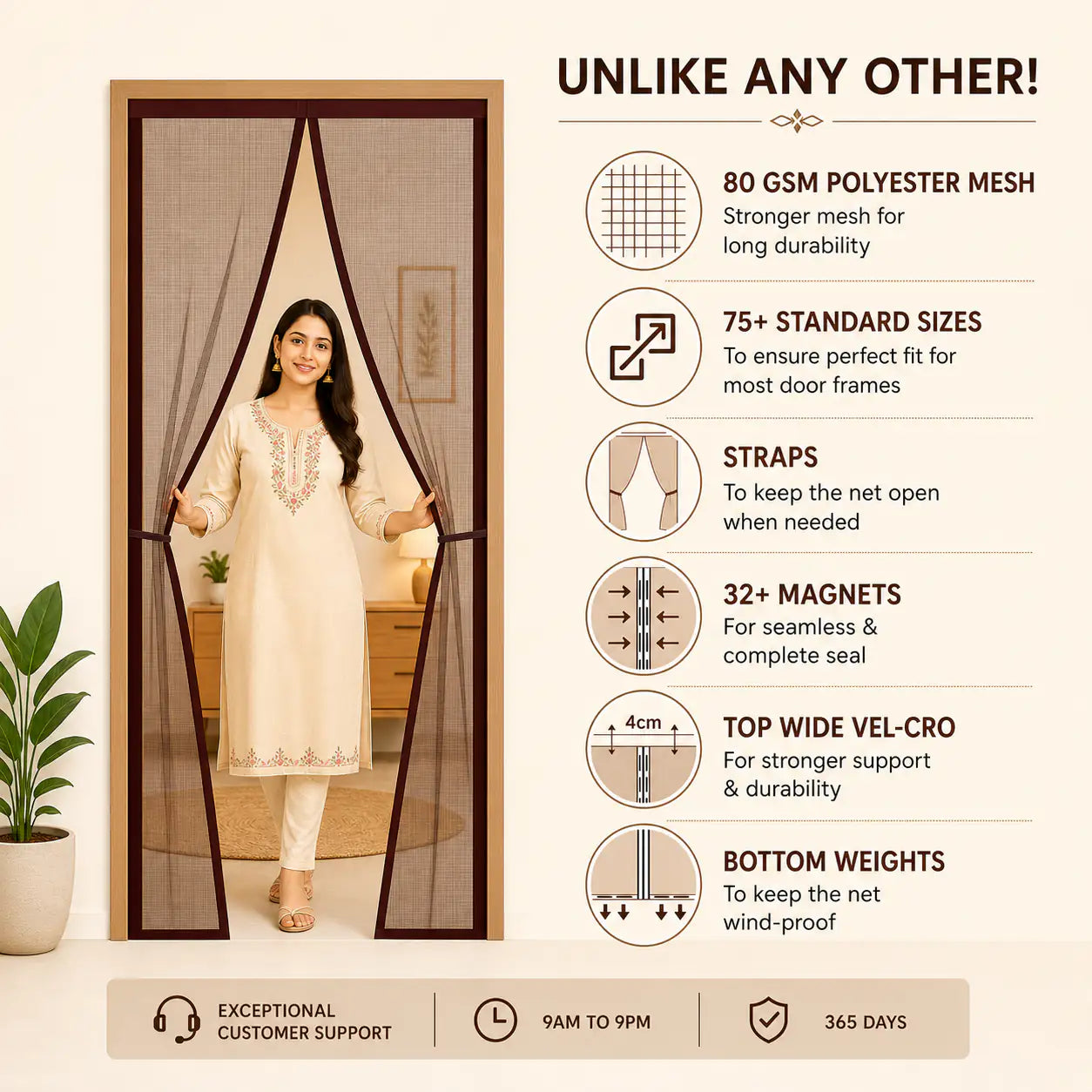 Mosquito Magnetic Door Net
